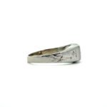 Vintage 10K Gold Hammered Etched Design APP .25-.30ct Diamond Unisex Wedding Ring Size 9.5 - Image 2