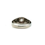 Vintage 10K Gold Hammered Etched Design APP .25-.30ct Diamond Unisex Wedding Ring Size 9.5 - Image 3