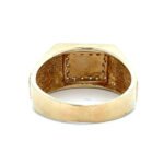14k Yellow Gold Black Onyx Diamond Accented Mens Ring Size 14 1/2 - Image 3