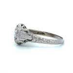 Vintage 18k White Gold Approx .15ct Diamond Engagement Ring Size 5 - Image 2
