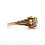 14K Yellow Gold Approx .30 CTTW European Cut Diamond Solitaire Engagement Ring Size 7.5 - Image 2