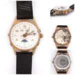Vintage Automatic Clinton Triple Date Moonphase 32mm Watch