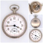 Vintage Elgin 17j 16s Gr. 387 WWII Ordnance Dept. 1944 Pocket Watch