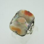 Vintage Sterling Silver Shell Ring Size 5 - Image 2