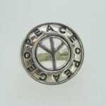 Sterling Silver Large Statement Cut Out Peace Design Ring Size 8 1/2 - Image 3