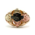 10K Black Hills Gold Harley-Davidson Motor Cycle Ring Size 9.25