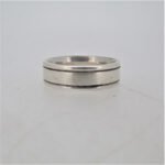 Sterling Silver Black Enamel Cross Band Unisex Ring Size 7.5 - Image 3