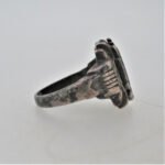 Sterling Silver Class Ring BGS 60 Black Enamel Cross Ring Size 6.5 - Image 2