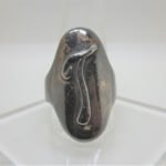 Vintage Sterling Silver T Signet Initial Monogram Ring Size 9 - Image 2