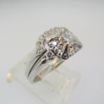 Vintage Orange Blossom OBJ Platinum Approx .38ct Round Brilliant Cut Diamond Ring Size 6 3/4 - Image 3