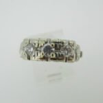 Vintage 14k White Gold Approx .50ct TW Diamond Band Ring Size 8 - Image 2