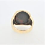 14K Yellow Gold Blood Stone Mens Fashion Pinky Ring Size 6.5 - Image 3