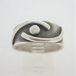 Sterling Silver Zodiac Cancer Band Ring Size 10.5