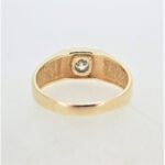 14K Yellow Gold APP .50ct Round Diamond Mens Wedding Band Size 13.5 - Image 3