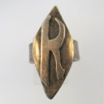 Sterling Silver Signet Initial Monogram K Band Ring Size 7
