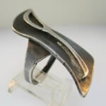 Vintage Sterling Silver Signet Initial J Ring Size 7 3/4 - Image 2
