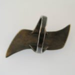 Vintage Sterling Silver Signet Initial J Ring Size 7 3/4 - Image 3