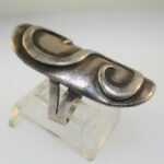 Vintage Sterling Silver Signet Initial S Ring Size 4 1/4 - Image 2