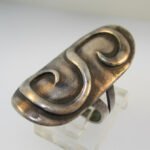 Vintage Sterling Silver Signet Initial S Ring Size 4 1/4 - Image 3