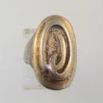 Vintage Sterling Silver Signet Ring Initial O Ring Size 3 - Image 3