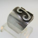 Vintage Sterling Silver Signet Ring Initial K Ring Size 4 1/2 - Image 3