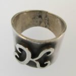 Vintage Sterling Silver Signet Ring Initial K Ring Size 4 1/2 - Image 2