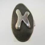Vintage Sterling Silver Signet Ring Initial K Ring Size 8 1/4