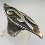 Vintage Sterling Silver Signet K Ring Size 6 1/4 - Image 3