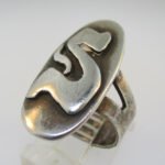 Vintage Sterling Silver Signet Initial S Ring Size 5 3/4 - Image 3