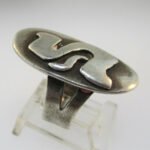 Vintage Sterling Silver Signet Initial S Ring Size 5 3/4 - Image 2