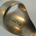 Vintage Sterling Silver Signet Initial N Ring Size 5 1/4 - Image 3