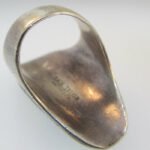Vintage Sterling Silver Signet Initial W Ring Size 3 1/2 - Image 3