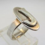 Vintage Sterling Silver Signet Initial J Ring Size 3 3/4 - Image 2