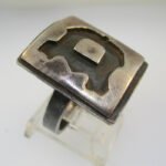 Vintage Sterling Silver Signet Initial D Ring Size 11 1/4 - Image 3