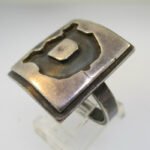 Vintage Sterling Silver Signet Initial D Ring Size 11 1/4 - Image 2