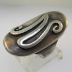 Vintage Sterling Silver Signet Initial N Ring Size 6 1/4 - Image 3