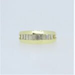 14K Y Gold APP .50cttw Baguette Diamond Geometric Unisex Anniversary Wedding Band