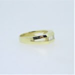 14K Y Gold APP .50cttw Baguette Diamond Geometric Unisex Anniversary Wedding Band - Image 2