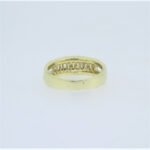14K Y Gold APP .50cttw Baguette Diamond Geometric Unisex Anniversary Wedding Band - Image 3