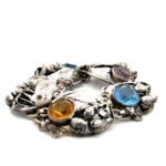 Sterling Silver Hobe Floral Multi-Gem Linking Bracelet - Image 2