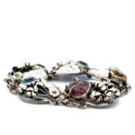 Sterling Silver Hobe Floral Multi-Gem Linking Bracelet - Image 3