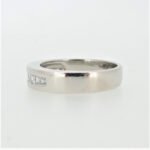 Platinum .75cttw Princess Cut Channel Set Diamond Mens Wedding Band - Image 2