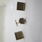 Square Gold tone Cufflinks and Tie tack