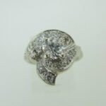 Vintage 14k White Gold Approx .50ct European Cut Diamond Ring Size 5 1/4 - Image 2