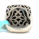 Sterling Silver Gail Scott Pave Diamond Weave Ring Size 6 - Image 3