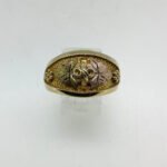 Landstrom 10K Black Hills Gold Detailed Two Leaves Ring Size 10.5