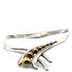 Sterling Silver Thick Mexican Modernist Vintage Choker - Image 2
