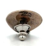 Sterling Silver White Buffalo Shadow Box Teardrop Tie Pin - Image 3