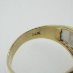 14k Yellow Gold Approx 1/3ct Round Brilliant Cut Diamond Men's Band Ring Size 10 - Image 3