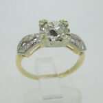 Vintage 14k Yellow Gold 1.02ct European Cut Diamond Ring Size 5 3/4 - Image 3